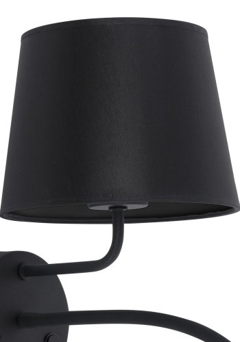 TK Maja vegglampe - sort stoff og sort metall