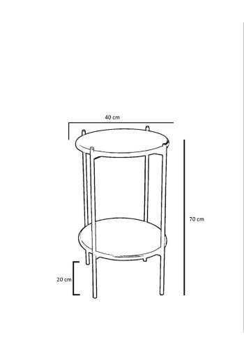 NORDVÄRK 1028 Sidebord, valnd