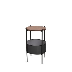 NORDVÄRK 1028 Sidobord, svartValnöt
