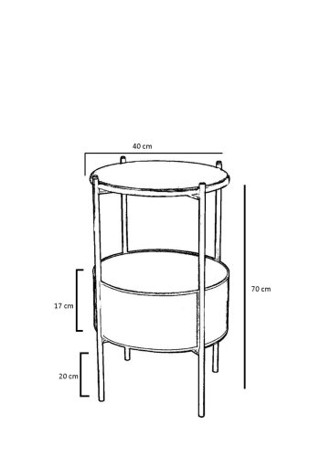 NORDVÄRK 1028 Sidebord, sortWalnut