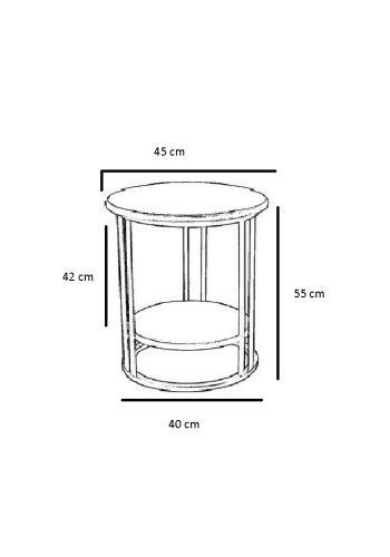 NORDVÄRK 1035 Sidebord, gull Eik