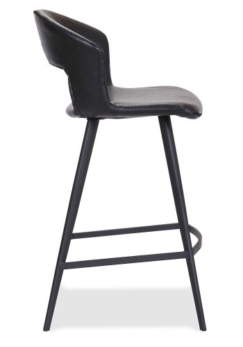 HOUSE OF SANDER Tora barkrakk, med ryggsttte og fotsttte - svart kunstskinn og svart metall