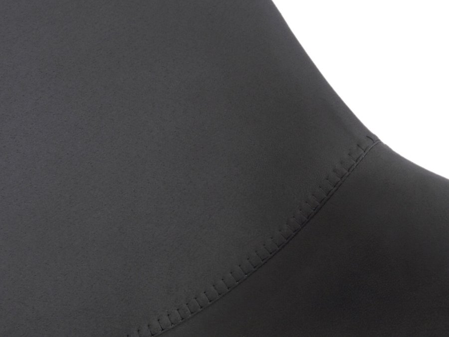 HOUSE OF SANDER Signe spisebordstol, m. armlener - antrasittgr imitert semsket skinn og stl