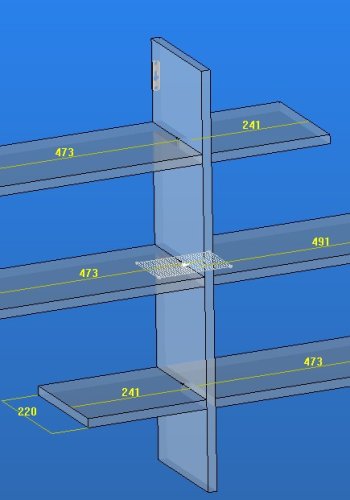 FUNZI LIVING Halic vegghylle - eik melamin
