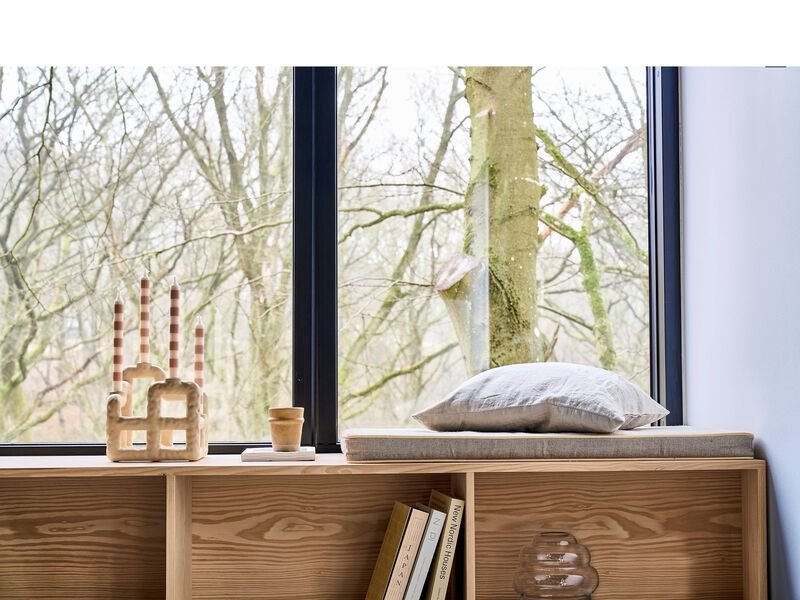 VILLA COLLECTION Heather lysestake, for 4 kronlys - ekte polyresin (21x21)