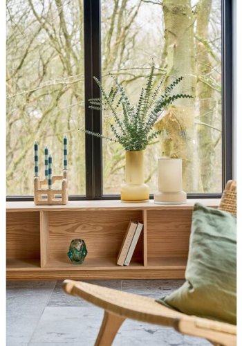 VILLA COLLECTION Heather lysestake, for 4 kronlys - ekte polyresin (21x21)