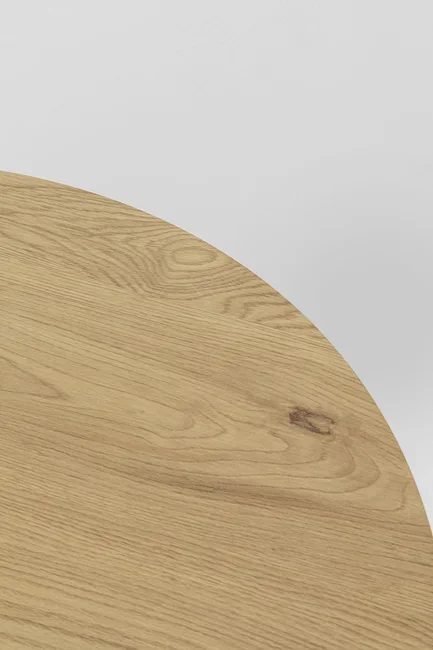 KARE DESIGN Schickeria spisebord, rund - laminat m. egetrslook og hvid stl (80)