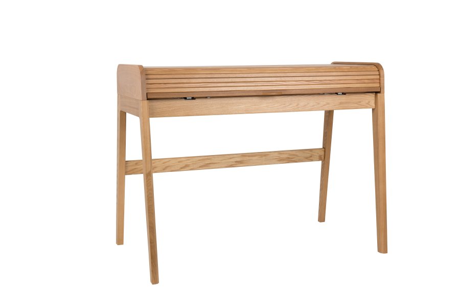 ZUIVER Barbier skrivebord, m. 1 dr og 2 rom - finer av naturlig ask og asketre (110x77)