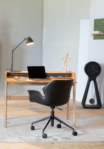 ZUIVER Barbier skrivebord, m. 1 dr og 2 rom - finer av naturlig ask og asketre (110x77)