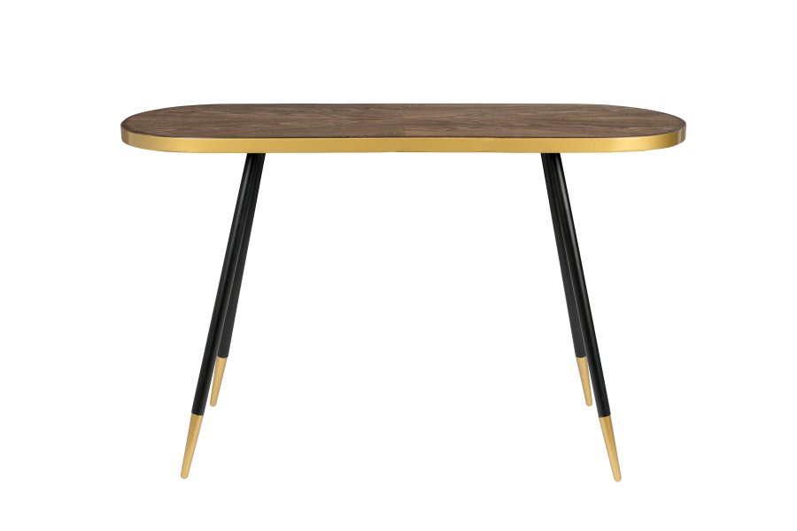 WHITE LABEL LIVING Denise konsollbord, ovalt - brun ask finer og metall (121x41)