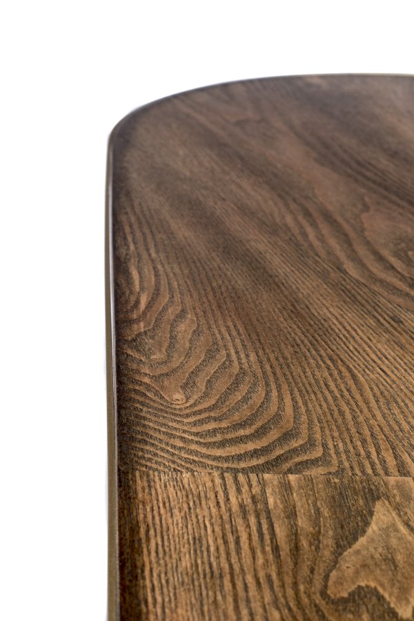 WHITE LABEL LIVING Denise konsollbord, ovalt - brun ask finer og metall (121x41)