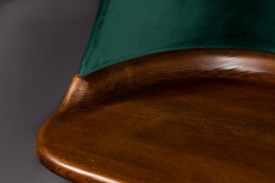 DUTCHBONE Finn Schreibtisch, rechteckig – Polyester und braunes Eschenholz (110 x 57)