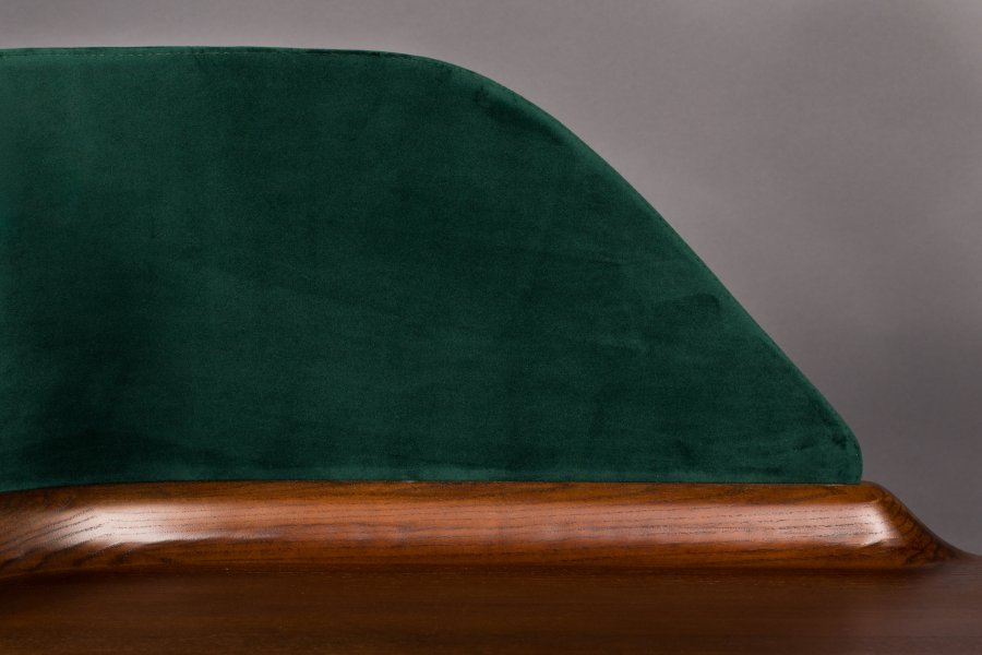 DUTCHBONE Finn Schreibtisch, rechteckig – Polyester und braunes Eschenholz (110 x 57)