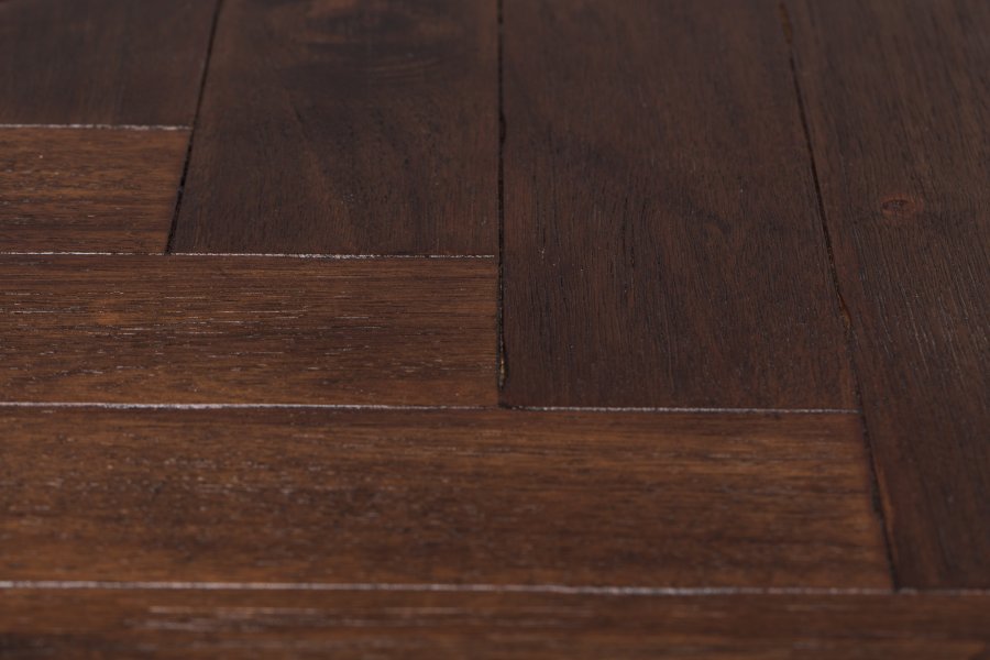 DUTCHBONE Class Konsolentisch, mit 2 Schubladen – braunes Holz und goldener Stahl (120 x 45)