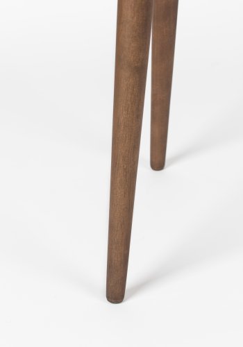 ZUIVER Barbier konsollbord, m. 2 skyvedrer - brun valnttfiner og gummitre (120x35)