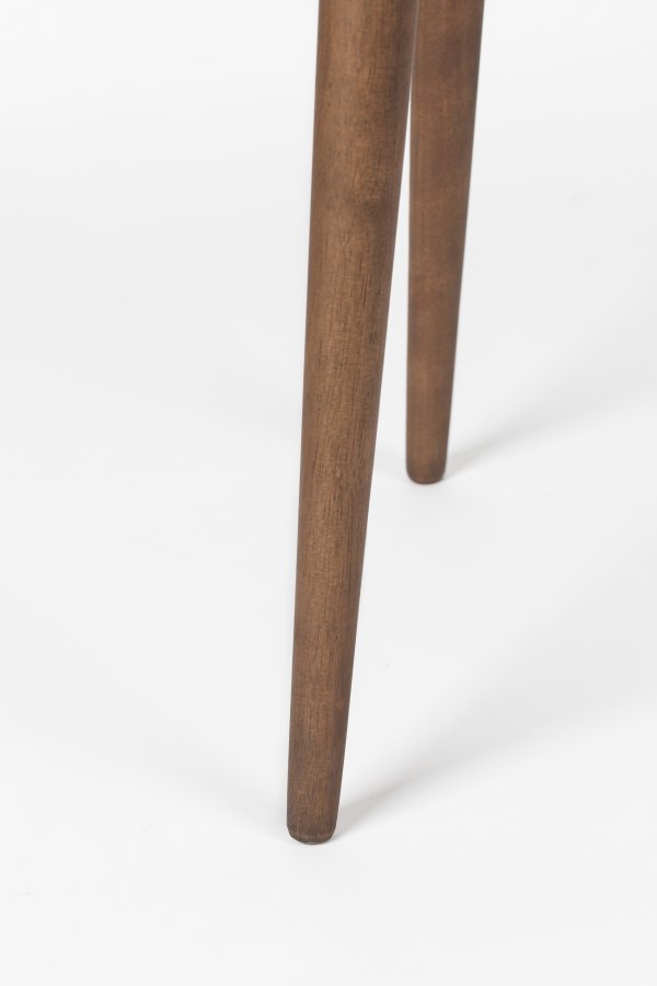 ZUIVER Barbier konsollbord, m. 2 skyvedrer - brun valnttfiner og gummitre (120x35)