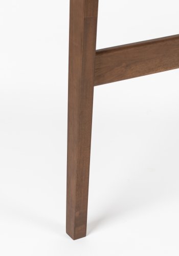 ZUIVER Barbier skrivebord, m. 1 borddr og 2 rom - brun valnttfinish og gummitre (110x61)