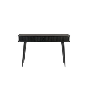 ZUIVER Barbier konsolbord, w. 2 skjutdörrar - svart ekfanér och gummiträ (120x35)