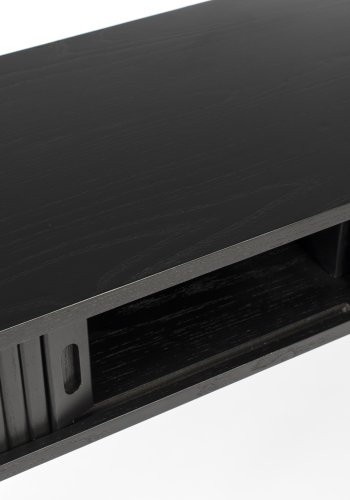 ZUIVER Barbier konsollbord, m. 2 skyvedrer - svart eikefiner og gummitre (120x35)