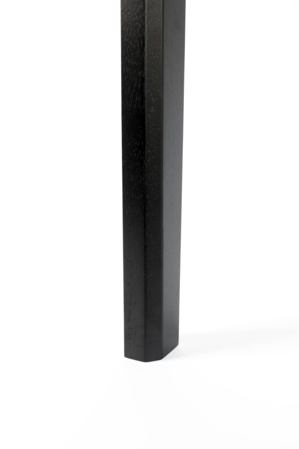 ZUIVER Barbier skrivebord, m. 1 borddr og 2 rom - svart eikefiner og gummitre (110x61)