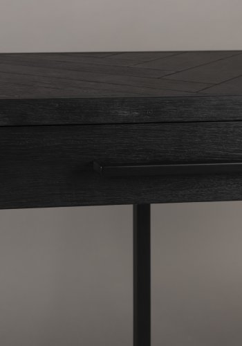 DUTCHBONE Class Konsolentisch, mit 2 Schubladen – schwarzes Holz und schwarzer Stahl (120 x 45)