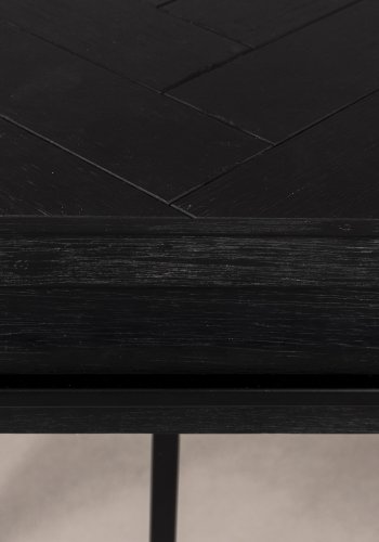 DUTCHBONE Class Konsolentisch, mit 2 Schubladen – schwarzes Holz und schwarzer Stahl (120 x 45)