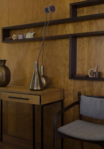 DUTCHBONE Class Konsolentisch, mit 2 Schubladen – Eiche natur und schwarzer Stahl (120x45)