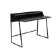 WHITE LABEL LIVING Giorgio skrivebord, m. 1 hylle - svart eikefiner og svart metall (120x60)