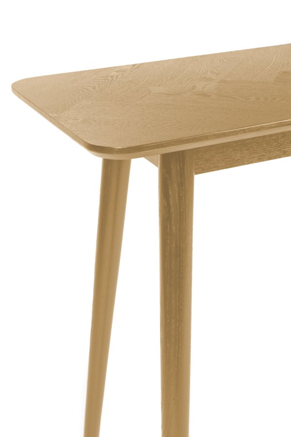 WHITE LABEL LIVING Fabio fiskebeinskonsollbord, rektangulrt - naturlig eikefiner og eiketre (120X40)