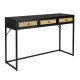WHITE LABEL LIVING Guuji konsollbord, m. 3 skuffer - rotting og svart MDF/metall (120x40)