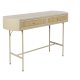 WHITE LABEL LIVING Amaya konsollbord, m. 2 skuffer - beige MDF/metall (120x40)