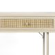 WHITE LABEL LIVING Amaya konsollbord, m. 2 skuffer - beige MDF/metall (120x40)