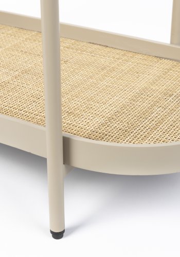 WHITE LABEL LIVING Amaya konsollbord, m. 1 hylle - beige MDF/metall (85x39)