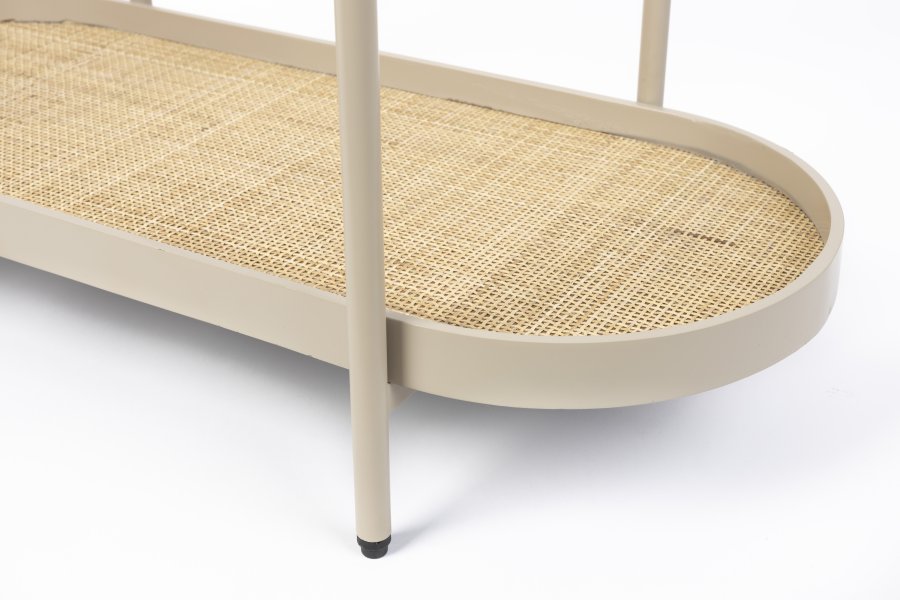 WHITE LABEL LIVING Amaya konsollbord, m. 1 hylle - beige MDF/metall (85x39)