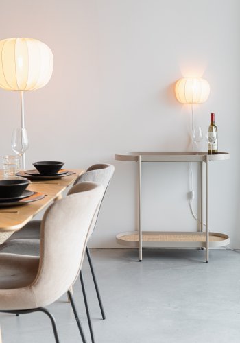 WHITE LABEL LIVING Amaya konsollbord, m. 1 hylle - beige MDF/metall (85x39)