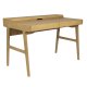 ZUIVER Kaat skrivebord, m. 2 skuffer - naturlig eikefiner og asketre (120x70)