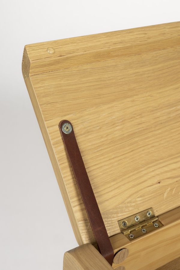 ZUIVER Kaat skrivebord, m. 2 skuffer - naturlig eikefiner og asketre (120x70)