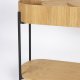 ZUIVER Slides konsollbord, med skyvepanel og 1 hylle - naturlig eikefiner og svart metall (120x36)
