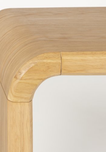 ZUIVER Brave konsollbord, rektangulrt - naturlig eikefiner og gummitre (128x38)