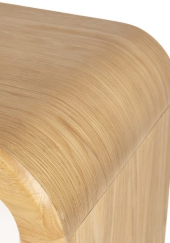 ZUIVER Brave konsollbord, rektangulrt - naturlig eikefiner og gummitre (128x38)