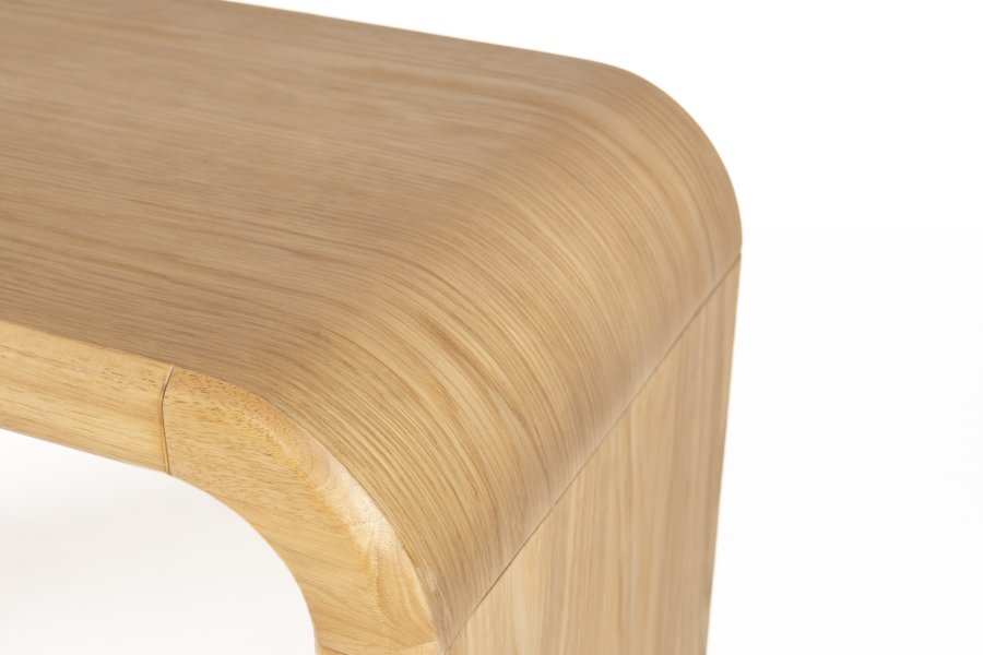 ZUIVER Brave konsollbord, rektangulrt - naturlig eikefiner og gummitre (128x38)