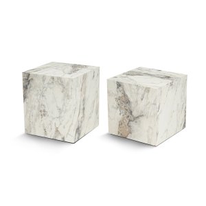NORDVÄRK Fressia sidebord, kvadratisk - Fressia marmor melamin (st med 2)