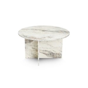 NORDVRK Harmoni soffbord, runt - Fressia marmor melamin (80)