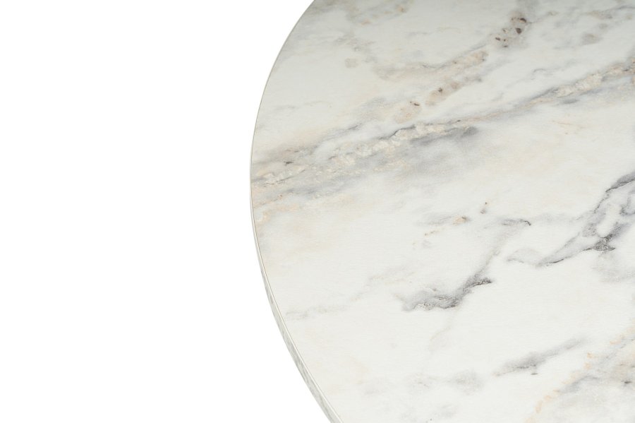 NORDVRK Nova salongbord, rundt - Fressia marmor melamin (80)