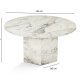 NORDVRK Nova salongbord, rundt - Fressia marmor melamin (80)