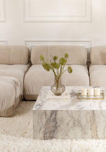 NORDVRK Prizma salongbord, firkantet - Fressia marmor melamin (90x90)