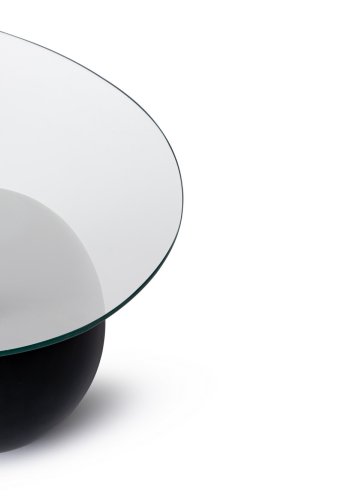 NORDVRK Sphere salongbord - glass og svart polyuretan (120x30)