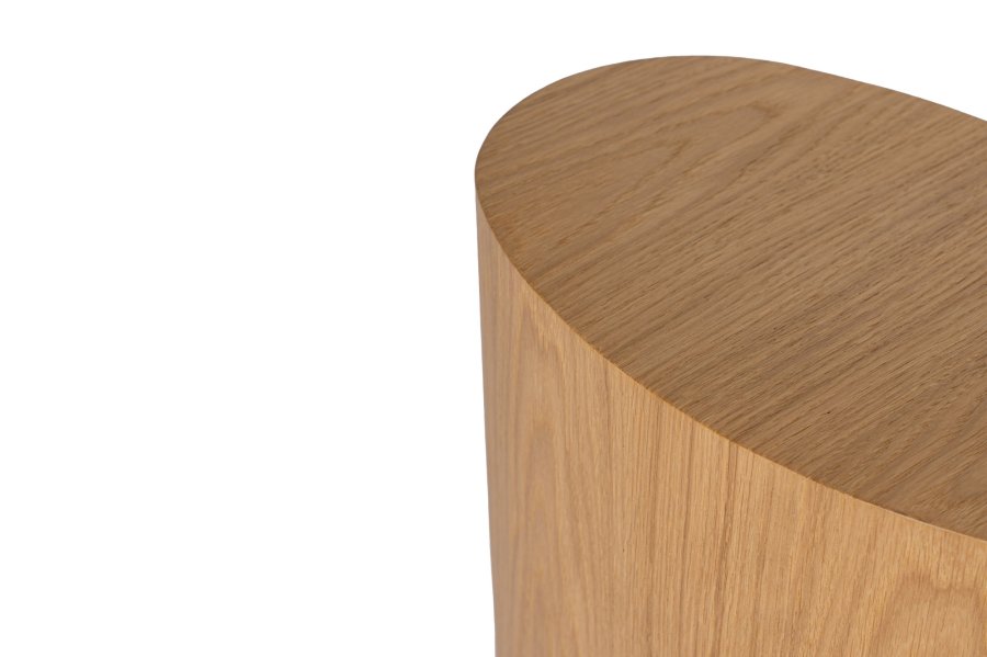 NORDVÄRK Elipse sidebord, ovalt - naturlig eikefiner (sett med 2)