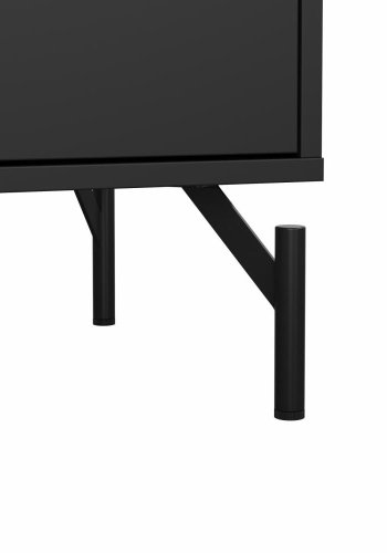 TVILUM Dana Chest 4 skuffer, Matt Black, 98,7 x 39,8 x 95,8 cm