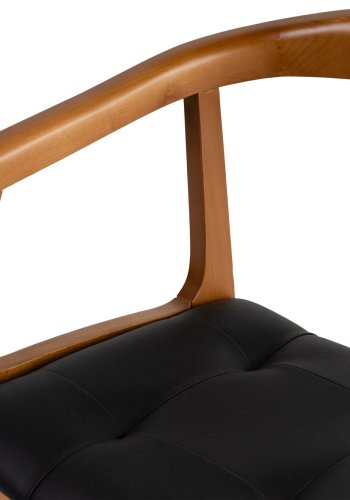 NORDVÄRK Mira spisebordsstol, m. armlen - sort og eikefarget tre